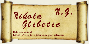 Nikola Glibetić vizit kartica